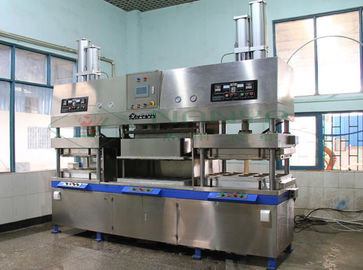 Sugarcan ชานอ้อยเยื่อกึ่งอัตโนมัติเครื่องใช้บนโต๊ะอาหาร Dishtray เครื่องทำ 7000 ชิ้น / ชั่วโมง