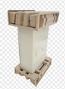 เครื่องขึ้นรูปเครื่องผลิตเยื่อกระดาษจากกระดาษด้านเดียวอัตโนมัติสำหรับแพ็คเกจอุตสาหกรรม