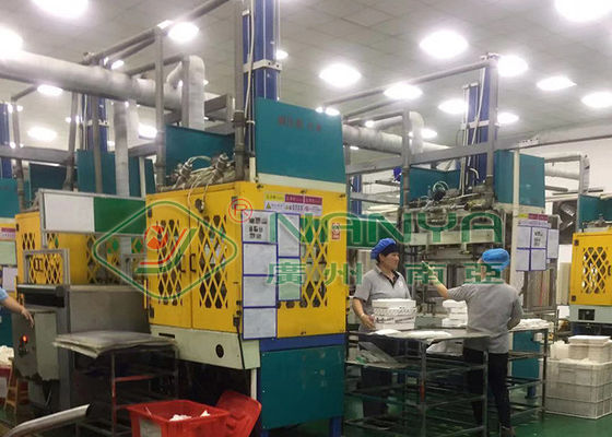 เครื่องปั้นเทรย์อัดร้อน ด้วย PLC + การควบคุมจอสัมผัส
