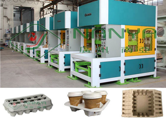 Pulp Moulding Cup Holer 30KW เครื่องขึ้นรูปแบบกดร้อน
